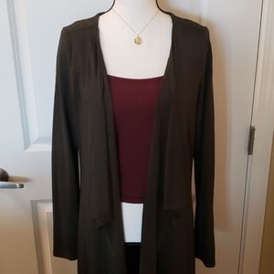 Nordstrom Olive Duster Cardigan size L